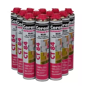 Pianoklej do styropianu pistoletowy CT84 Express Plus 850ml karton 12 szt. Ceresit