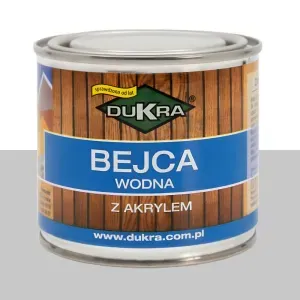 Bejca do drewna wodna popielata 250ml z akrylem Dukra