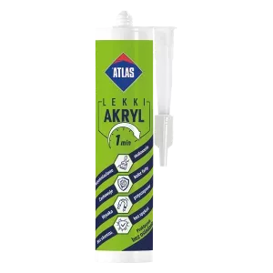 Atlas Lekki Akryl biały 300ml błyskawiczny malowanie po 1min