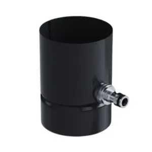 Łapacz wody z przyłączem do węża ogrodowego Stal 90 mm czarny półmat RAL9005 Galeco