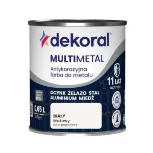 Dekoral Multimetal biały 0,65l antykorozyjna farba do metalu