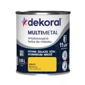 Dekoral Multimetal żółty 0,65l antykorozyjna farba do metalu