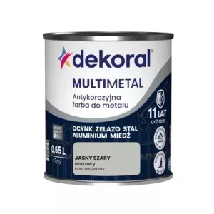 Dekoral Multimetal jasny szary 0,65l antykorozyjna farba do metalu
