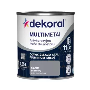 Dekoral Multimetal szary 0,65l antykorozyjna farba do metalu