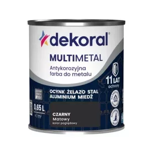Dekoral Multimetal czarny 0,65l antykorozyjna farba do metalu
