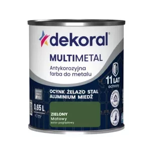 Dekoral Multimetal zielony 0,65l antykorozyjna farba do metalu
