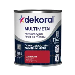 Dekoral Multimetal czerwony 0,65l antykorozyjna farba do metalu