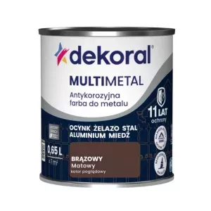 Dekoral Multimetal brązowy 0,65l antykorozyjna farba do metalu