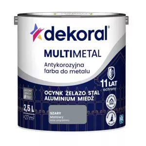 Dekoral Multimetal szary 2,5l antykorozyjna farba do metalu