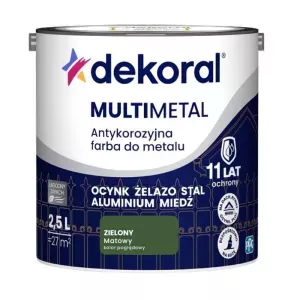 Dekoral Multimetal zielony 2,5l antykorozyjna farba do metalu