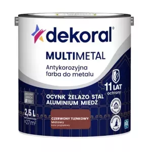 Dekoral Multimetal czerwony tlenkowy 2,5l antykorozyjna farba do metalu