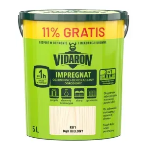 Impregnat do drewna ogrodowy dąb bielony R01 5l (4,5l+11%) Vidaron