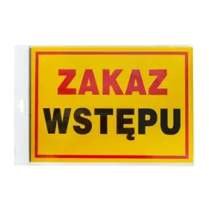 ZAMIENNIK - Tablica informacyjna BTO-61 "Zakaz wstępu" 25x35cm