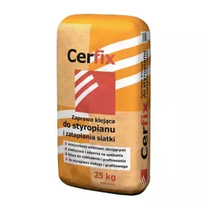 Klej do styropianu i siatki 25kg z włóknami Cerfix