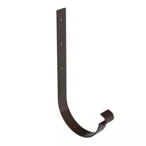 Hak rynnowy nakrokwiowy metalowy 130 mm ciemny brąz RAL8019 Galeco