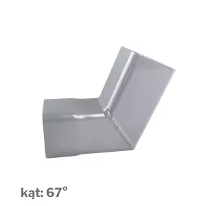 Kolanko rury spustowej RK65 67° 45x45mm RAL7037 szary Renoplast