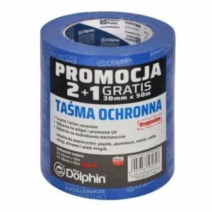 Taśma ochronna zewnętrzna 2szt. 48mm x 50m + 1szt. 38mm x 50m niebieska Blue Dolphin