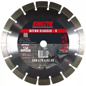 Tarcza diamentowa do betonu 230mm Beton Classic-C Kinczyk