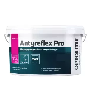 Farba dyspersyjna wewnętrzna Antyreflex Pro biała głęboki mat 5l Optolith Optomal