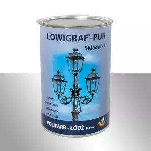 Farba poliuretanowa do metalu Lowigraf-Pur aluminiowy 0,8l składnik A