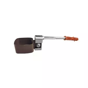 Obejma rury spustowej RK65 dł.12cm 45x45mm RAL8019 brąz Renoplast