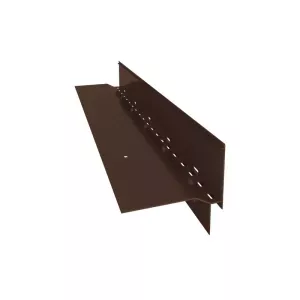 Profil okapowy prosty W60 2mb RAL8019 brąz Renoplast