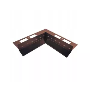 Narożnik wewnętrzny D25 90° RAL8019 brąz Renoplast