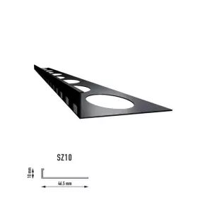 Profil schodowy prosty SZ10 2mb RAL7024 grafit Renoplast