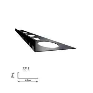 Profil schodowy prosty SZ15 2mb RAL8019 brąz Renoplast