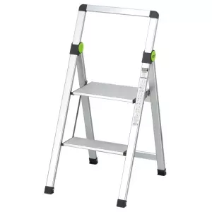 Drabina rozstawna aluminiowa Mini Slim 2-stopniowa z uchwytem Stalco