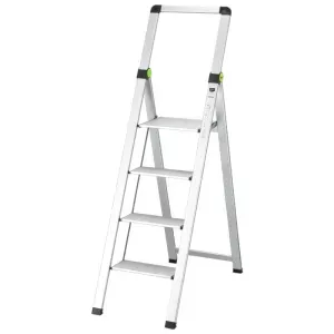 Drabina rozstawna aluminiowa Slim 4-stopniowa z uchwytem Stalco