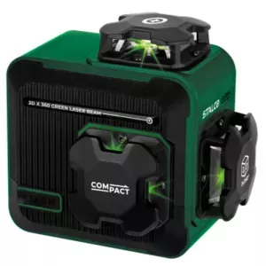 Laser poziomujący krzyżowy 3D LLS3DG zielony Stalco
