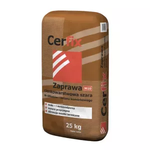 Zaprawa murarska do silikatów i betonu komórkowego M10 szara 25kg Cerfix
