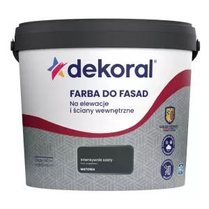 Farba elewacyjna Polinit do fasad intensywnie szary 1l Dekoral