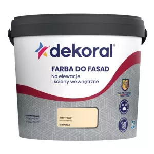Farba elewacyjna Polinit do fasad kremowy 1l Dekoral