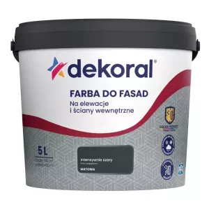 Farba elewacyjna Polinit do fasad intensywnie szary 5l Dekoral