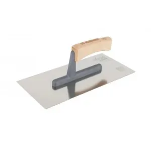 Paca nierdzewna gładka 270x130mm uchwyt drewniany Wood Line Kubala