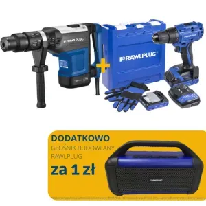Zestaw elektronarzędzi młot wyburzeniowy SDS MAX + wiertarko-wkrętarka 55Nm Rawlplug