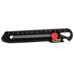 Nóż uniwersalny 6w1 stal nierdzewna SK2 1 ostrze 18mm czarny PRO Fachmayer