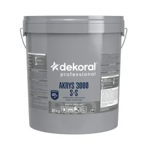 Tynk silikatowo silikonowy Akrys 3000 S-S 0,8mm baranek biały 25kg Dekoral Professional