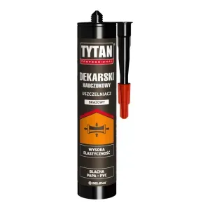 Uszczelniacz dekarski kauczukowy brązowy 280ml Tytan