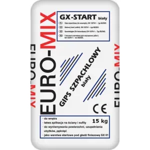 Gips szpachlowy biały GX-START 15kg Euro-mix