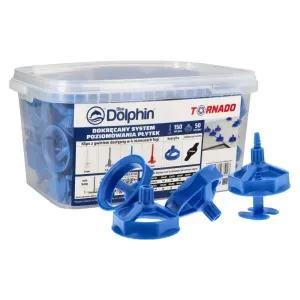 ZAMIENNIK - Zestaw do poziomowania płytek Tornado mix 2mm klipsy 150szt. nakrętki 50szt. Blue Dolphin 