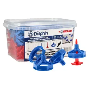 ZAMIENNIK - Zestaw do poziomowania płytek Tornado mix 3mm klipsy 150szt. nakrętki 50szt. Blue Dolphin 