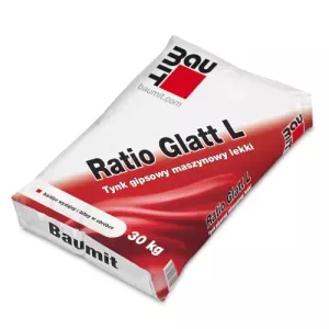 Tynk gipsowy maszynowy wewnętrzny lekki Ratio Glatt L 30kg Baumit