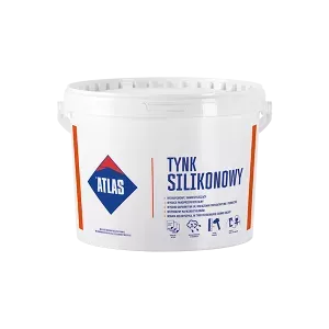 Tynk silikonowy premium 1,5mm 25kg baza biała Atlas