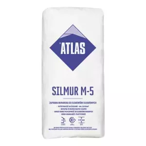 Atlas Silmur M-5 biały 25kg zaprawa murarska do elementów silikatowych