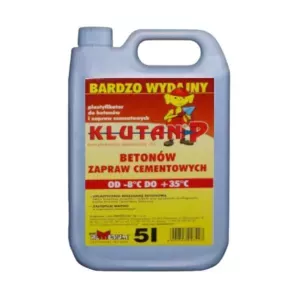 Artchem Klutan P 5l plastyfikator do zapraw tynkarskich i murarskich zimowy -5st C zużycie 0,2l/25kg cementu