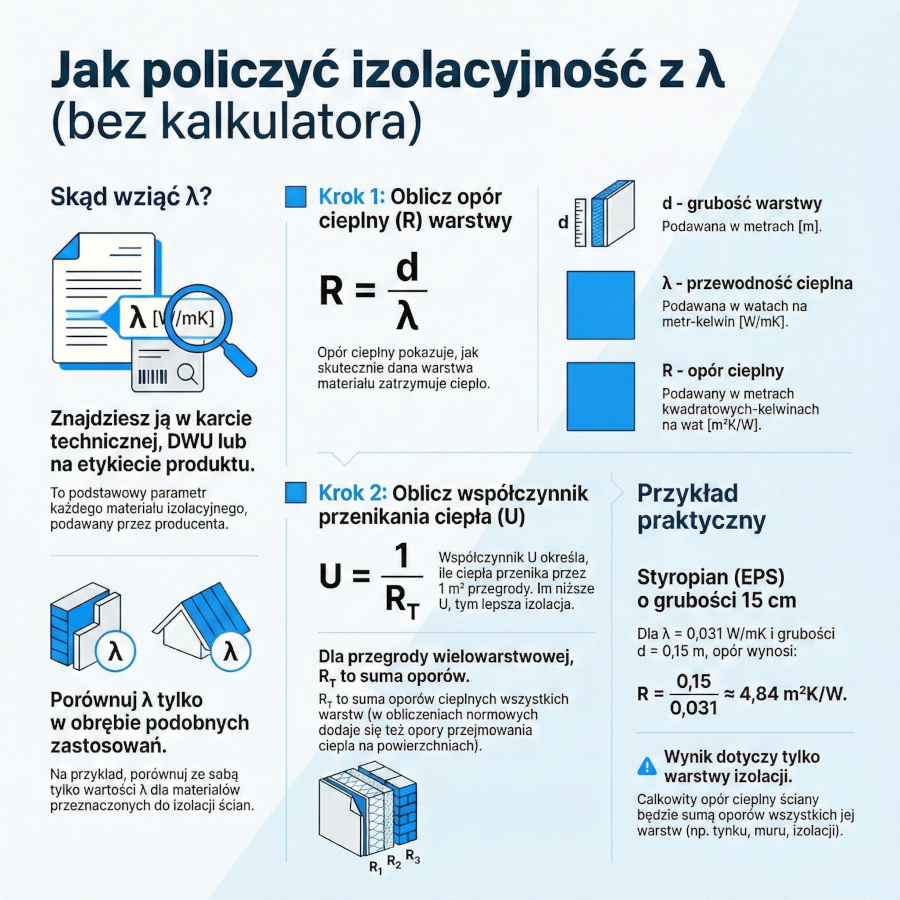 jak obliczyc lambde wzory